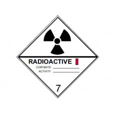 Знак  "Класс опасности 7. Категория I" (Радиоактивные вещества)