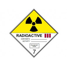 Знак  "Класс опасности 7. Категория III" (Радиоактивные вещества)